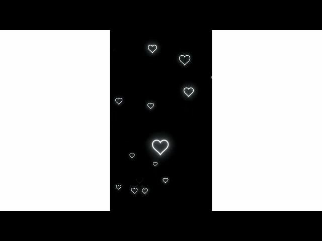 White Heart Particles black screen overlay template video for download #template #editing