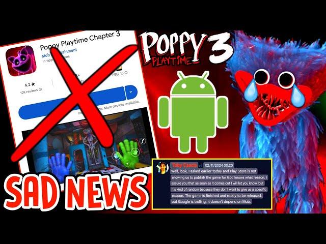 Poppy Playtime Chapter 3 for ANDROID: OFFICIAL SAD NEWS  NEW OFFICIAL MESSAGES by DEVELOPERS