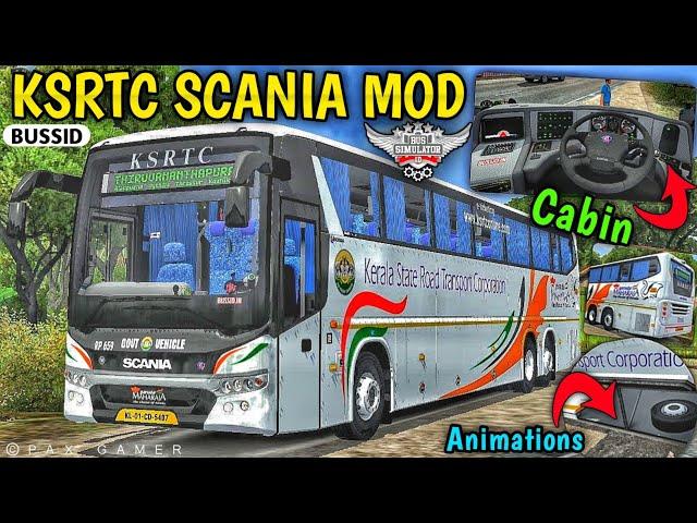 New KSRTC SCANIA BUS MOD For Bus Simulator Indonesia | Free Mod | New Bus Mod For Bussid #bussidmods