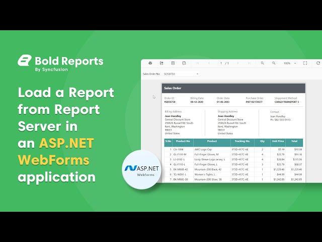 How to Load a Report from the Report Server in an ASP.NET WebForms Application