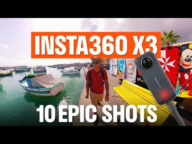 10 Easy Insta360 X3 Shots For A Travel Vlog Video In Malta | Insta360 App Editing Tutorial