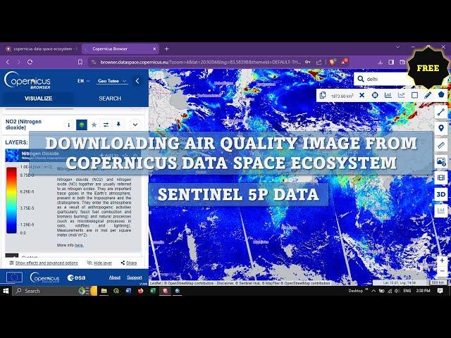 Downloading Air Quality Image from Copernicus Data Space Ecosystem | Sentinel 5p Data