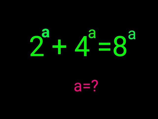 Nice Exponential Equation ️ Find the Value of a