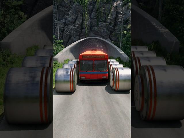 Multiple Bollards Bus Route #beamng #bollards #bollard #multiplebollard