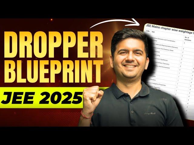 Most practical for JEE 2025 :6 month preparation strategy for Droppers 