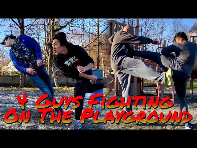 Just 4 Guys Fighting On The Playground