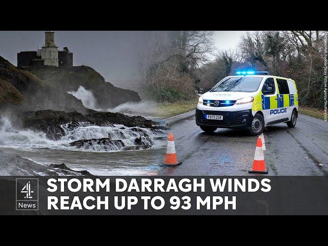 Storm Darragh: Man dies after tree falls on van