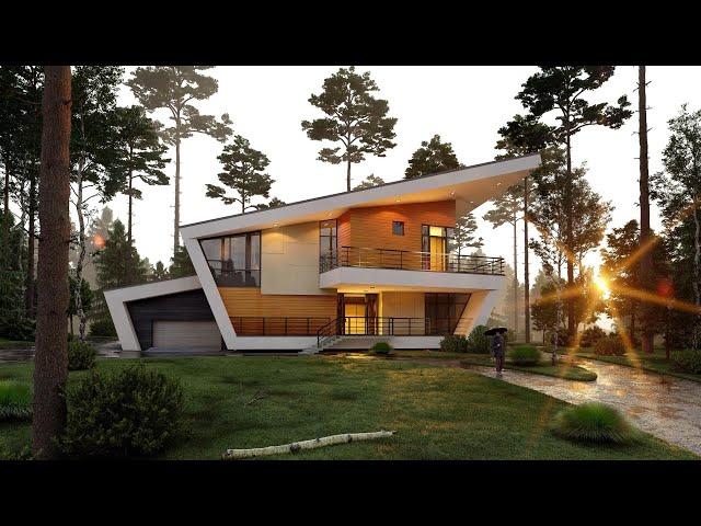 LUMION 11 EXTERIOR RENDERING - TIMELAPSE -  BY YOGA4ARCH