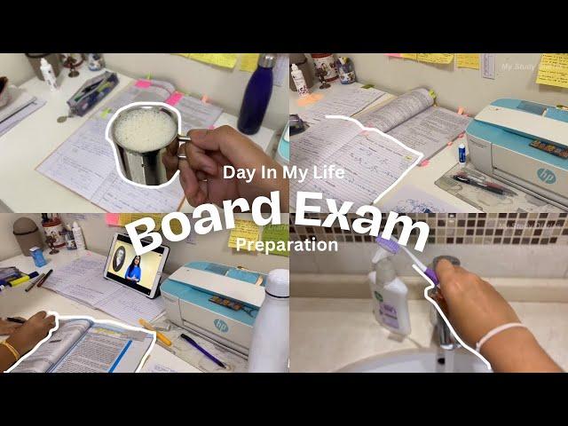 BOARD EXAM preparation | CBSE Class 12 | Day in my life