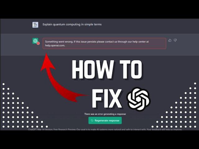 ️ How to Fix ChatGPT Something Went Wrong (NEW SOLUTION)