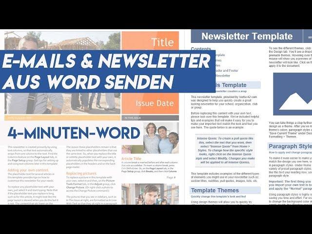 E-MAIL (Newsletter) SENDEN MIT Microsoft Word