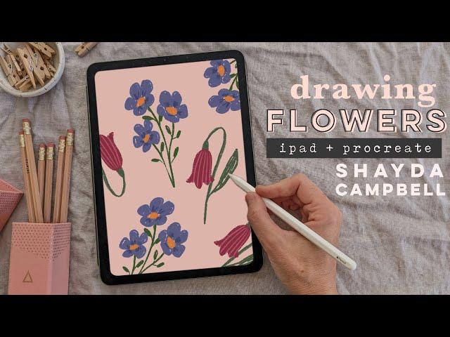 How to Draw Flowers in Procreate | iPad Illustration Tutorial