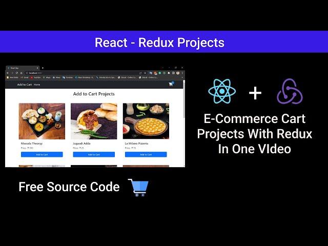  React + Redux E-Commerce Cart Project In One Video || With Free Source Code @HarshPathakNV