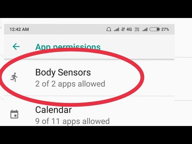 How To Disable Body Sensors all Permission Service In Xiaomi Radmi Note 5 Pro Android