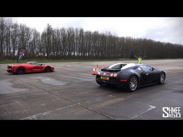 DRAG RACE: LaFerrari vs Bugatti Veyron - Vmax Stealth