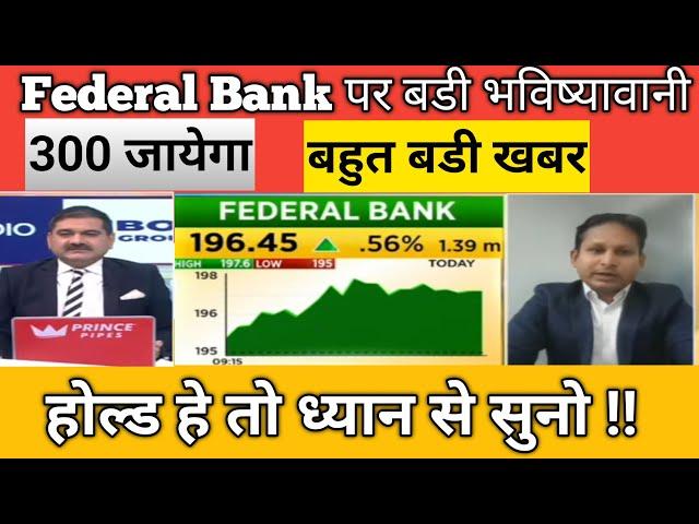 *Federal Bank Share Latest News Today | Federal Bank share target*