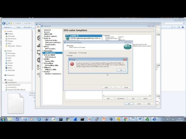 Adding Cisco IOS images to GNS3 2 0 3