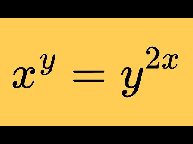 An Exponential Equation In Two Variables | Real Solutions?