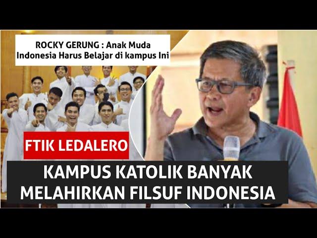 Rocky Gerung !! Anak Muda Indonesia Harus Belajar Dari Kampus Katolik