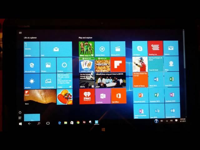 Windows 10: tiles, icons, metro, full screen