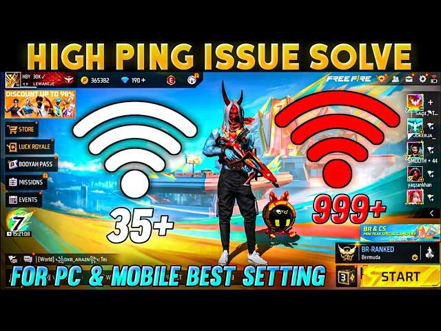 High Ping Issue Solve Free Fire Best Setting For PC & Mobile | Free Fire High Network Issue Solve