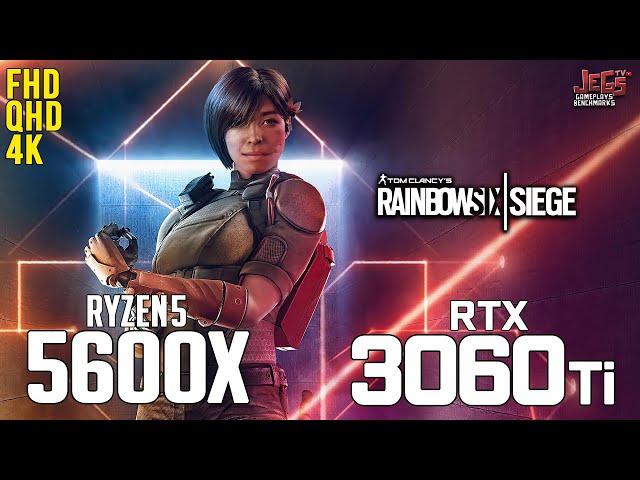 Rainbow Six Siege on Ryzen 5 5600x + RTX 3060Ti 1080p, 1440p, 2160p benchmarks!