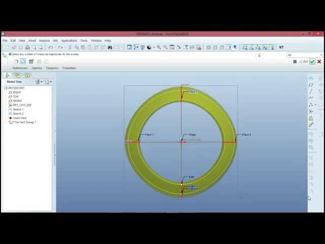 HOW TO USE VARIABLE SECTION SWEEP IN PRO E