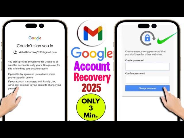 Gmail account recovery 2025 || How to recover Gmail account || Google account recovery