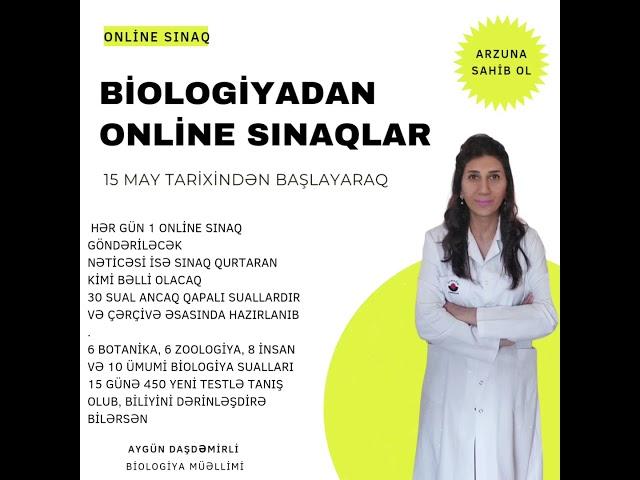 Online sınaqlarımız başlayır ️ #biologiya #qəbul #sınaq