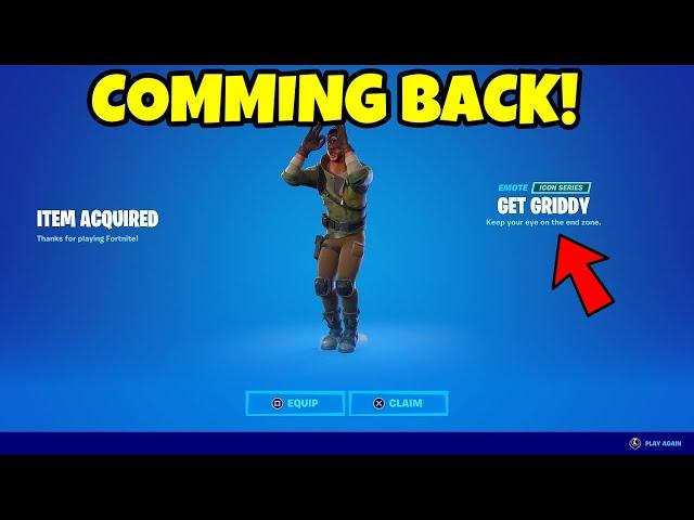 Get Griddy Emote RETURN RELEASE DATE in Fortnite Item Shop 2022 (UPDATE)