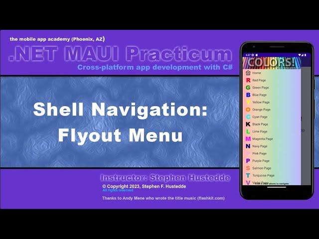 .NET MAUI 03U - Shell Navigation: Flyout Menu