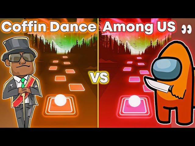 Coffin Dance Meme vs Among US Theme Song | Tiles Hop EDM Rush