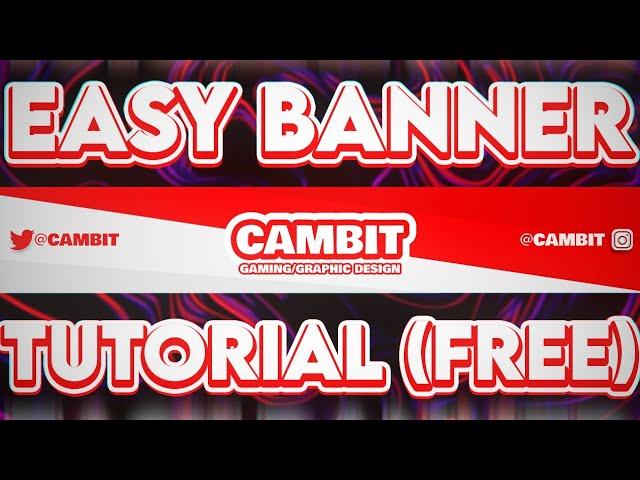 How to make a simple GAMING BANNER for free! (In Photopea)