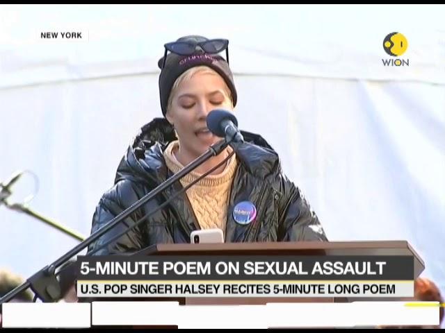 US pop singer Halsey recites 5-minute long poem