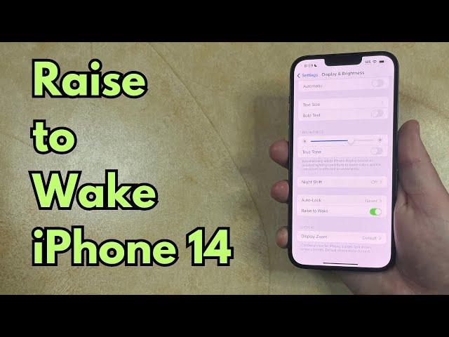 How to Enable or Disable Raise to Wake on iPhone 14