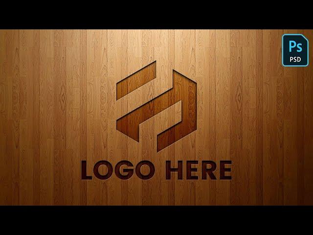 Engraved Logo Mockup on Wood - PHOTOSHOP TUTORIAL