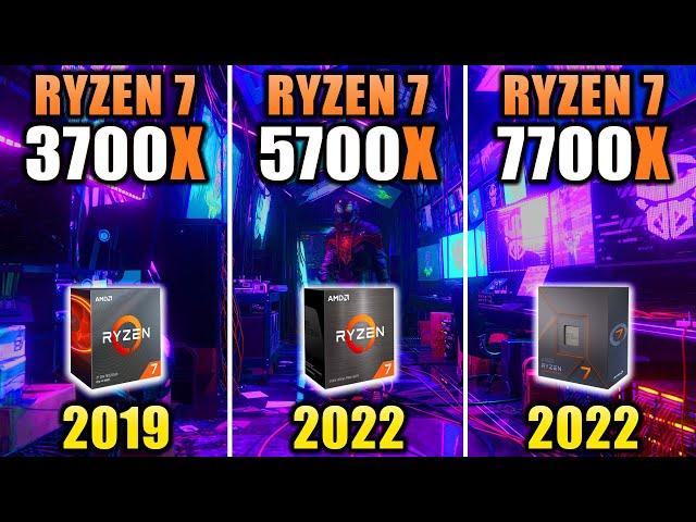 R7 3700X vs R7 5700X vs R7 7700X - How Much Performance Improvement?