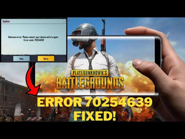 Pubg Unknown Error. Please Restart Your Device and Try Again. Code: 70254639 | Android Data Recovery