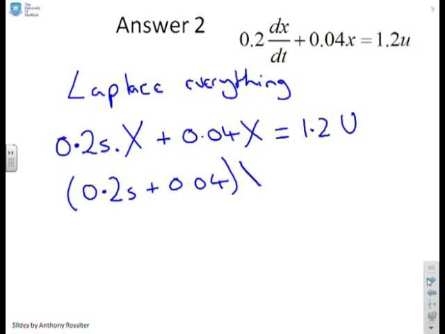 First order responses 7 -- tutorial on transfer functions