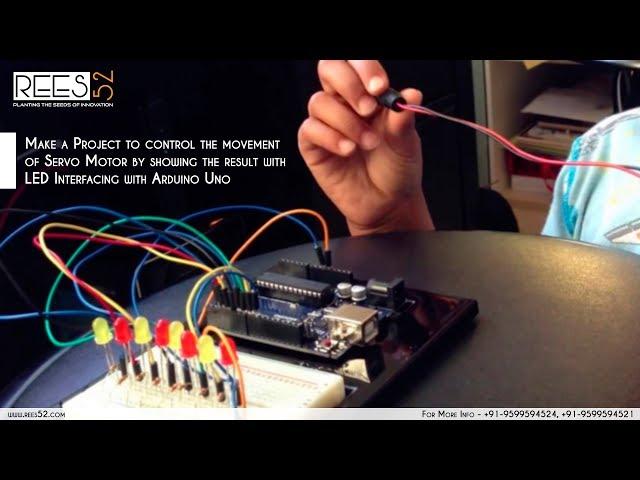 CONTROL THE MOVEMENT OF SERVO MOTOR SG90 WITH  PUSH BUTTON & LED INTERFACING WITH ARDUINO UNO