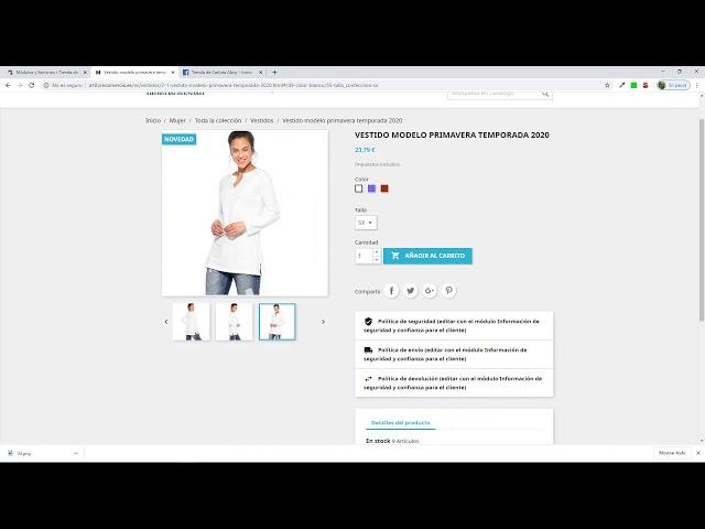 Enlazar una tienda montada con Prestashop 1.7 con las RR.SS.