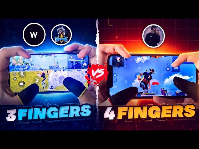 [ 3 Finger vs 4 Finger ] ‍ - Which Claw is Better For You ?? | 3 Finger Custom HUD Free Fire