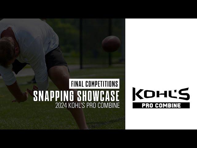 Long Snapping Finals // 2024 Pro Combine // Kohl's Snapping Camps