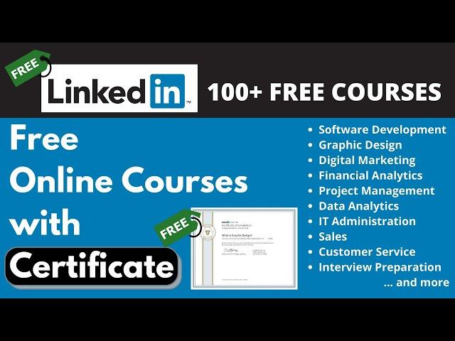 LinkedIn Free Courses with Certificates | LinkedIn Learning Free Courses