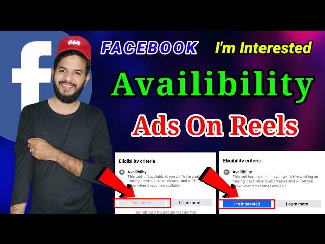 Facebook availibility | Facebook ads on reels availibility, Facebook I'm interested availibility