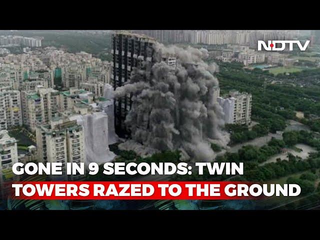 Noida Twin Tower Demolition | Video: Incredible Bird's-Eye View Of Noida Twin Towers Demolition