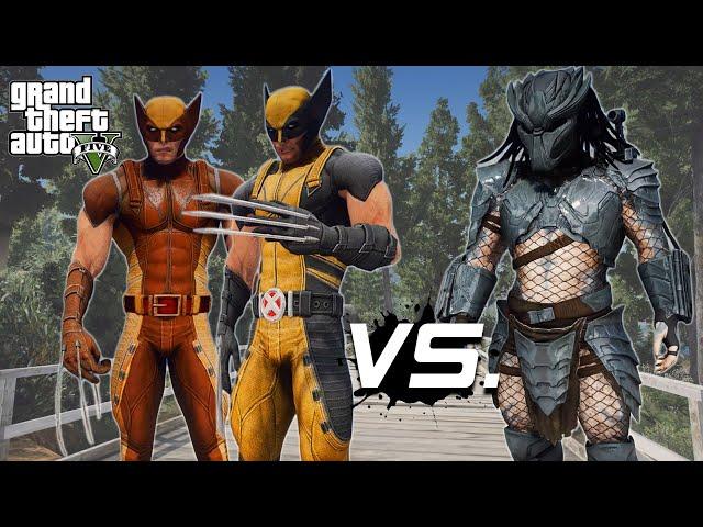 GTA 5 - Wolverine and Daken VS Ultimate Predator | Epic Full  Battle!!