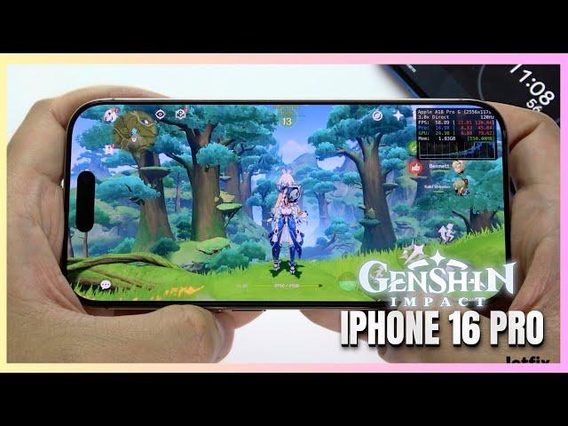 iPhone 16 Pro Genshin Impact Gaming test | Apple A18 Pro, 120Hz Display