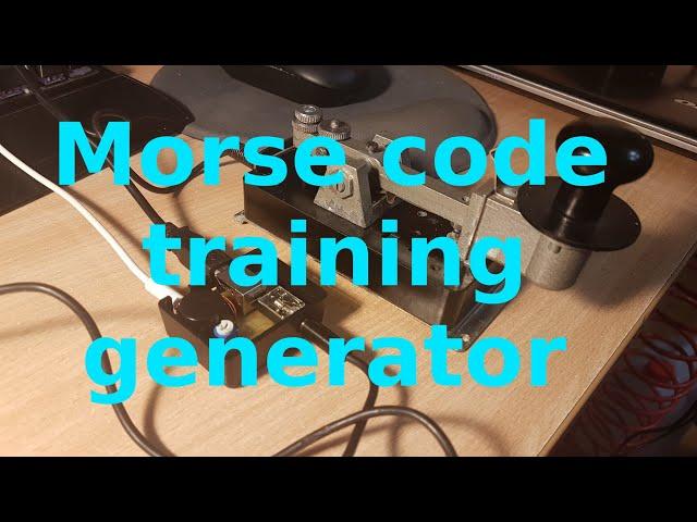 Morse code (CW) training generator