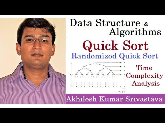 5.2 Quick Sort : How to find Time Complexity in Best Case, Worst Case, Randomized Quick Sort